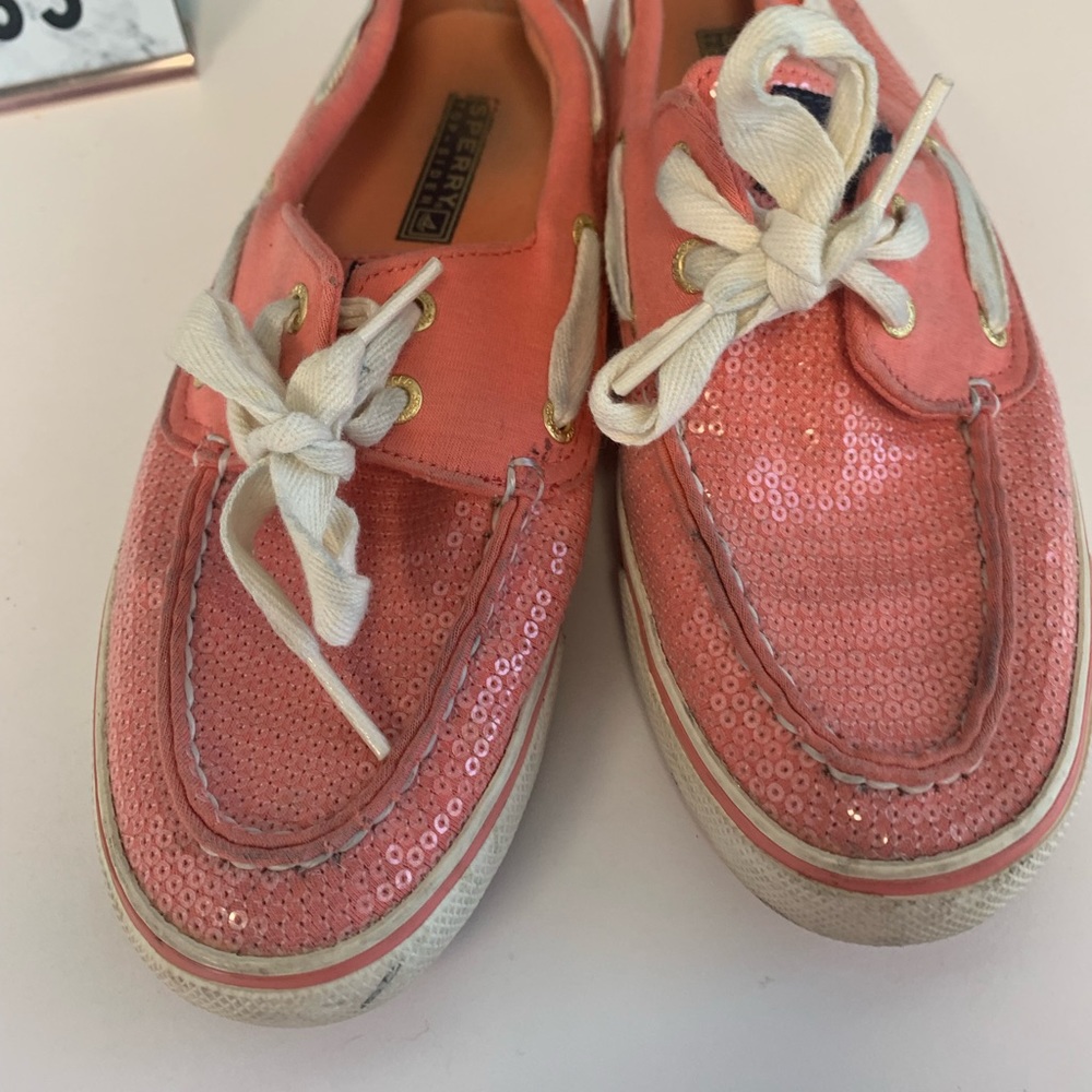 Sparkly Sperry Topsiders size 6